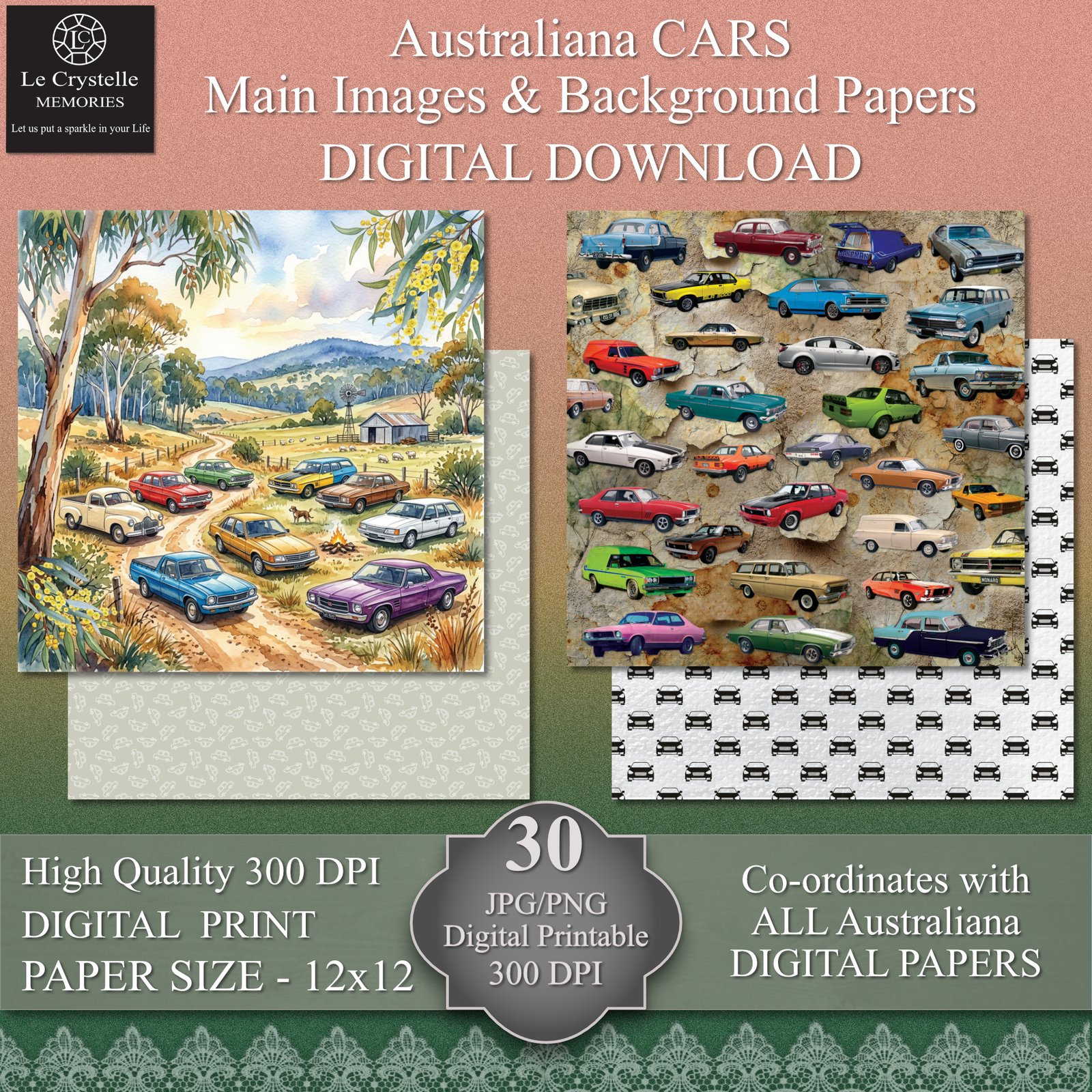 Australiana Cars Digital 12x12 Collection - Image 6