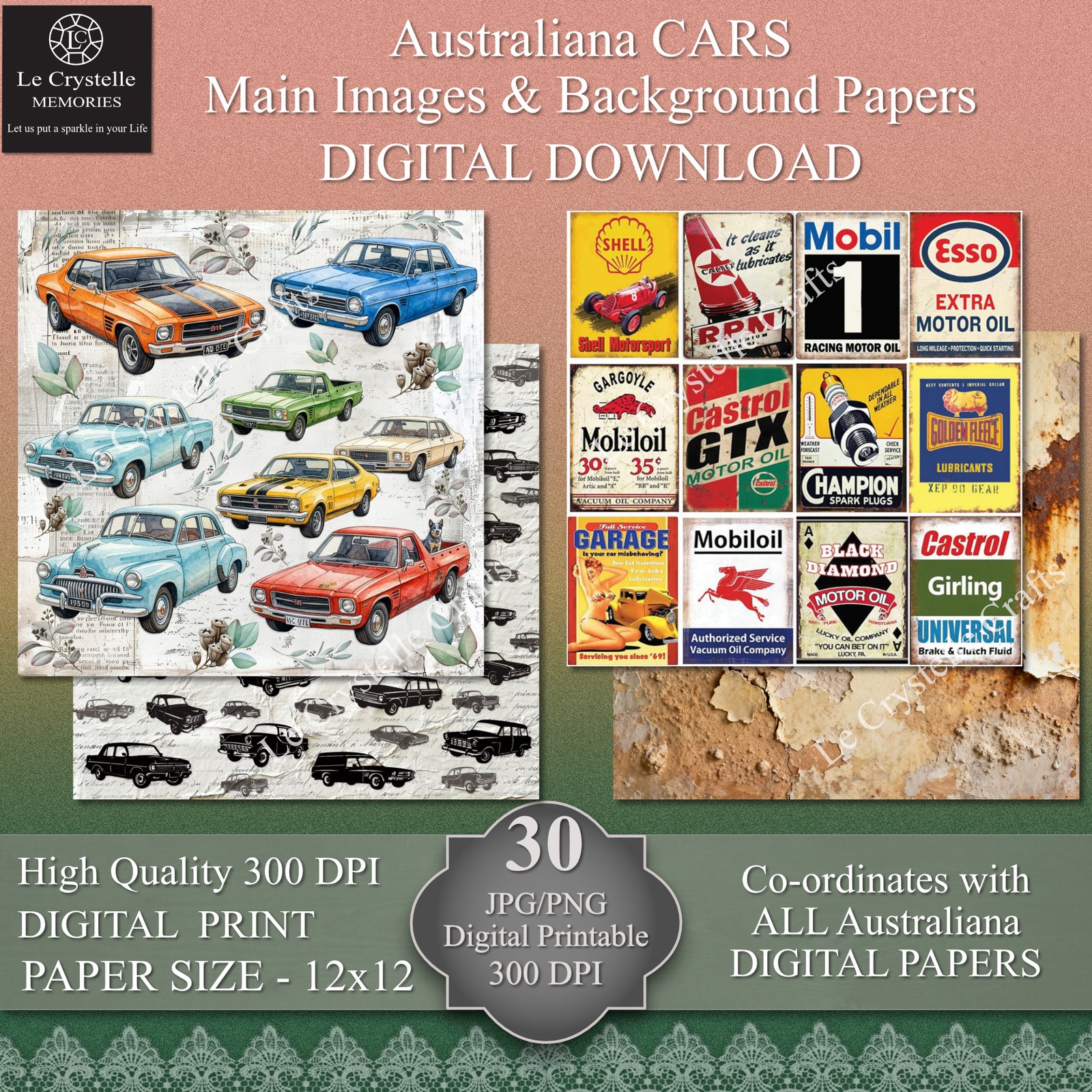 Australiana Cars Digital 12x12 Collection - Image 7