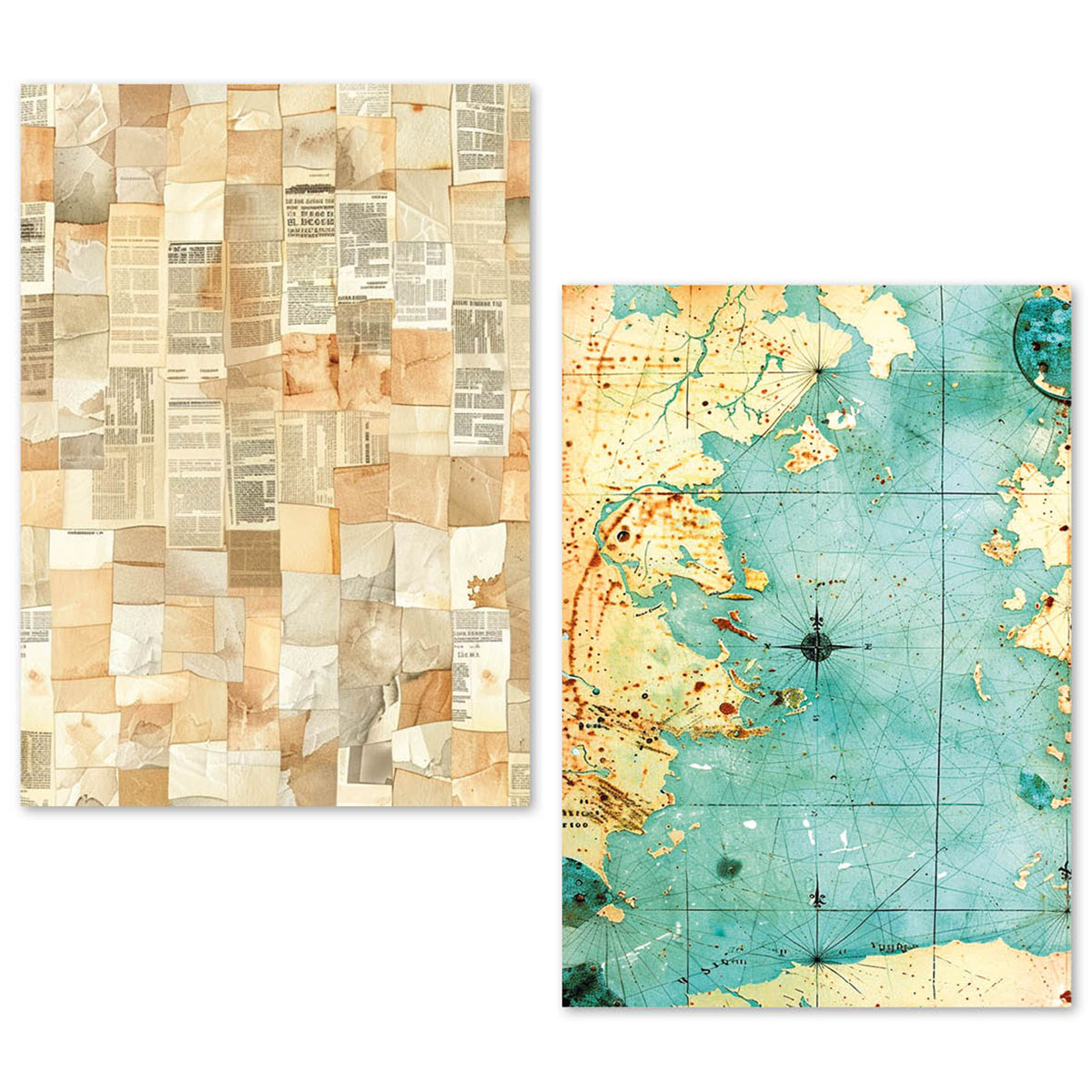 Ciao Bella Tissue Paper A5 - Fragments of Time Pack of 24 - Image 10