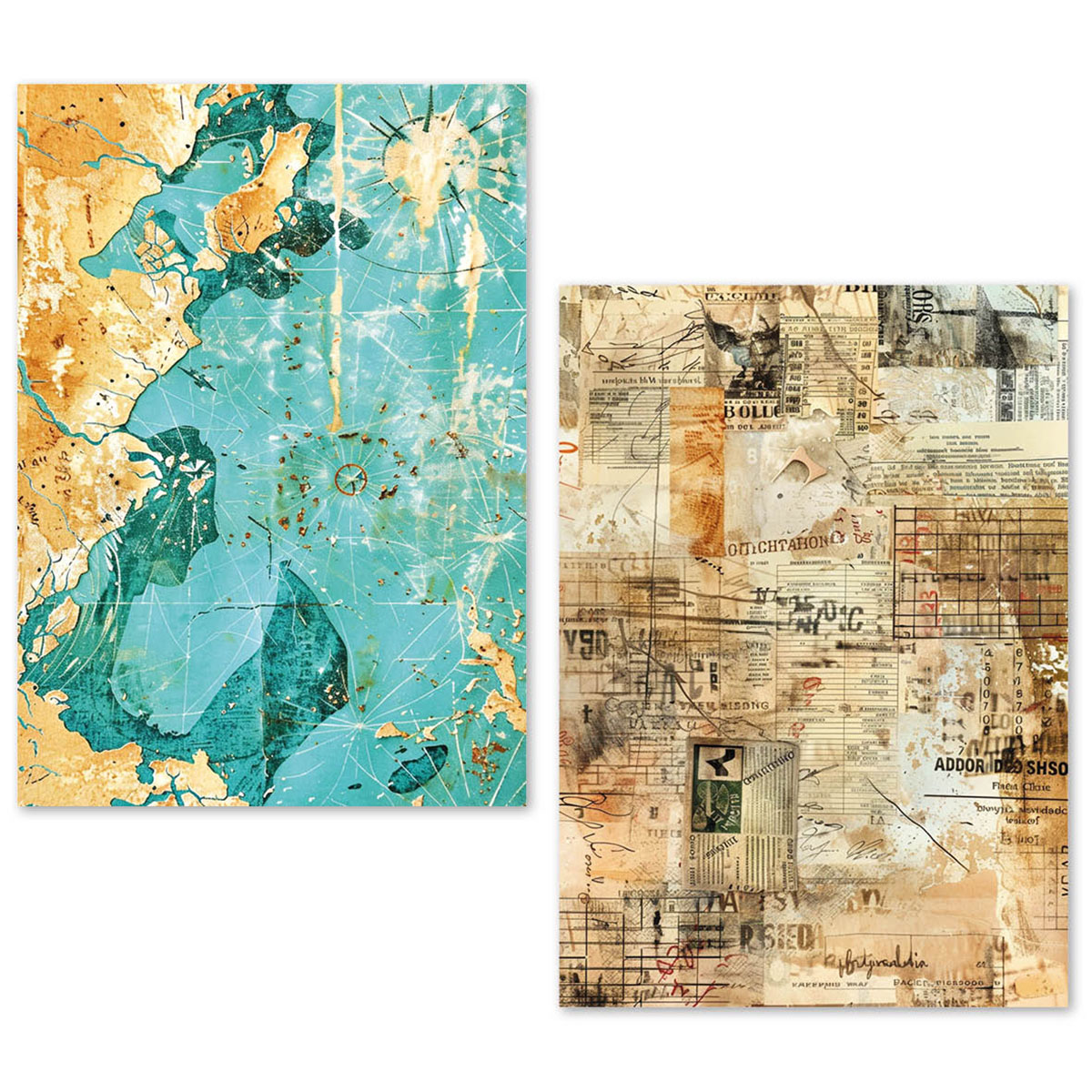 Ciao Bella Tissue Paper A5 - Fragments of Time Pack of 24 - Image 13