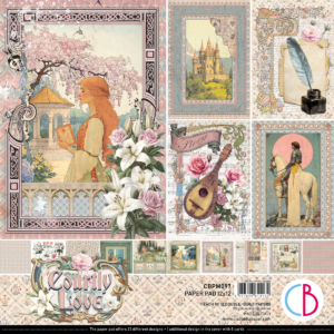 Ciao Bella Courtly Love Paper Pad 12"x12" 12/Pkg