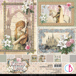 Ciao Bella Courtly Love Patterns Pad 12"x12" 8/Pkg