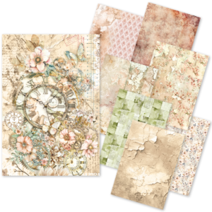 Ciao Bella Craft Mix Vellum and Tissue Papers A5 Lost in Time 8/Pk