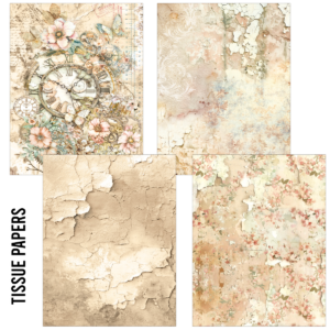 Alternative view of Ciao Bella Craft Mix Vellum and Tissue Papers A5 Lost in Time 8/Pk
