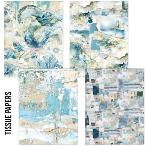 Alternative view of Ciao Bella Craft Mix Vellum and Tissue Papers A5 Edge of the Ocean 8/Pk