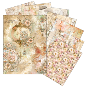 Ciao Bella Lost in Time Rice Paper A5 MIXED 8/Pkg