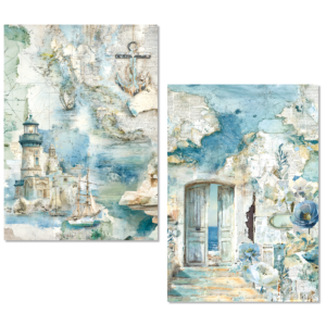 Alternative view of Ciao Bella Edge of the Ocean Rice Paper A5 MIXED 8/Pkg