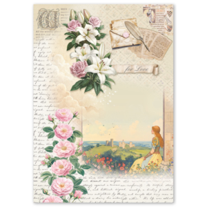 Alternative view of Ciao Bella Courtly Love A4 Rice Paper 4/pk