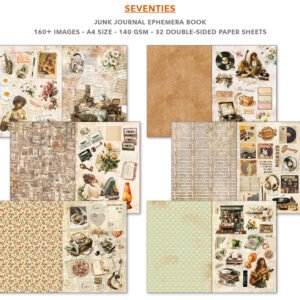 Alternative view of Ciao Bella Ephemera Book Seventies A4 32/Pkg