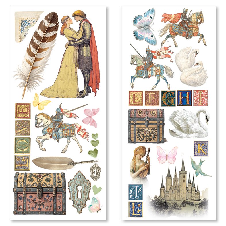 Ciao Bella Art Stickers - Courtly Love Pack of 5 - Image 3