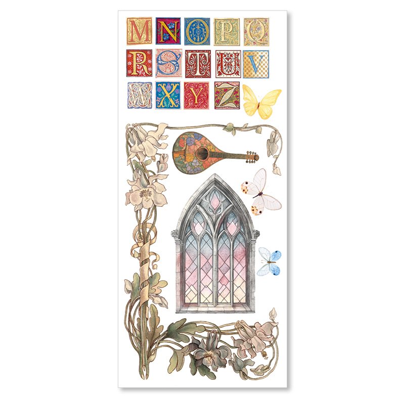 Ciao Bella Art Stickers - Courtly Love Pack of 5 - Image 4
