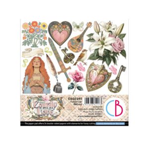 Ciao Bella Courtly Love Fussy Cut Pad 6"x6" 24/Pkg