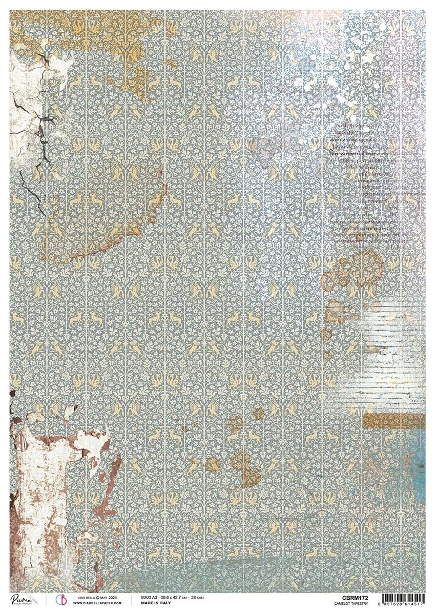 Ciao Bella Camelot Tapestry A3 Rice Paper Single Sheet
