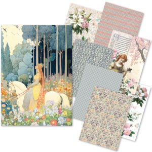 Ciao Bella Courtly Love Rice Paper A5 MIXED 8/Pkg