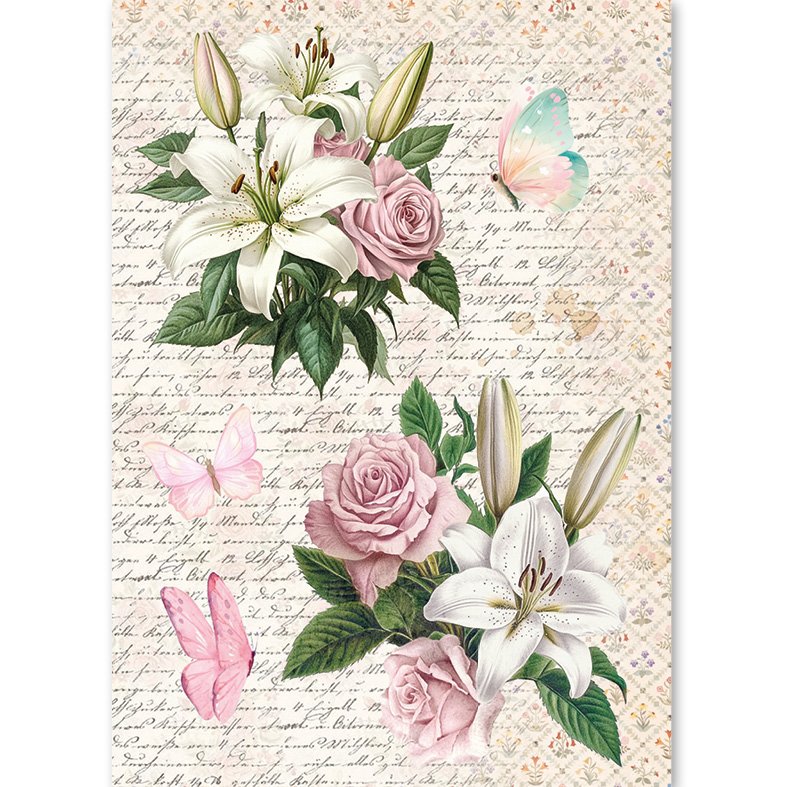 Ciao Bella Courtly Love Rice Paper A5 MIXED 8/Pkg - Image 8