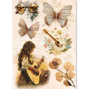 Alternative view of Ciao Bella Seventies Rice Paper A5 MIXED 8/Pkg