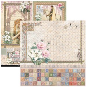 Alternative view of Ciao Bella Courtly Love Patterns Pad 12"x12" 8/Pkg