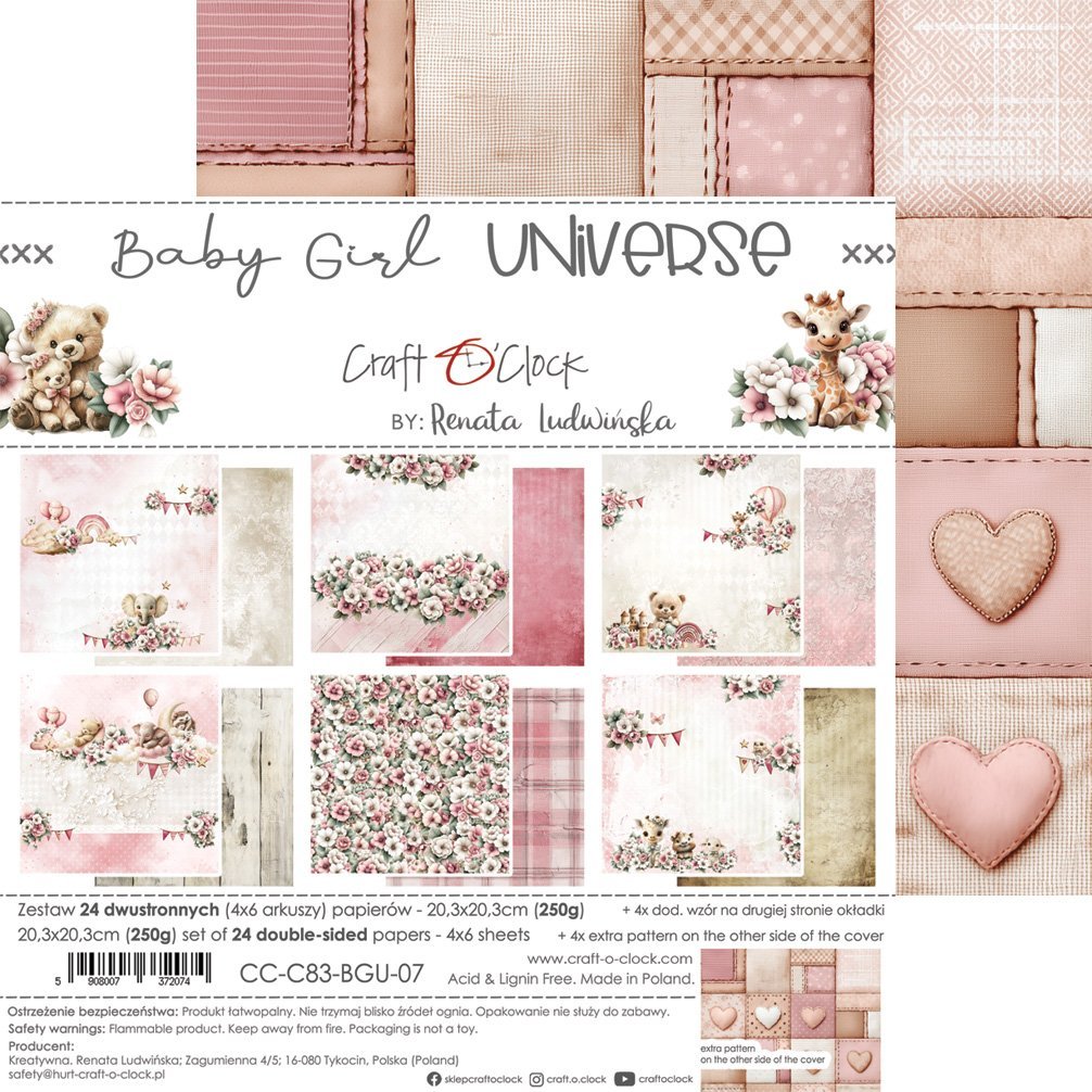 Baby Girl Universe 8x8 Mixed Set Papers - Image 18