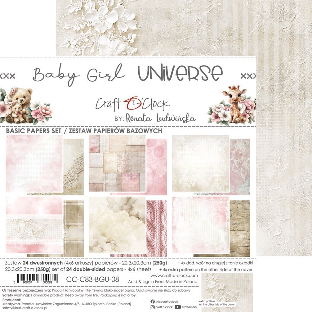 Baby Girl Universe 8x8 Mixed Set Papers - Image 20