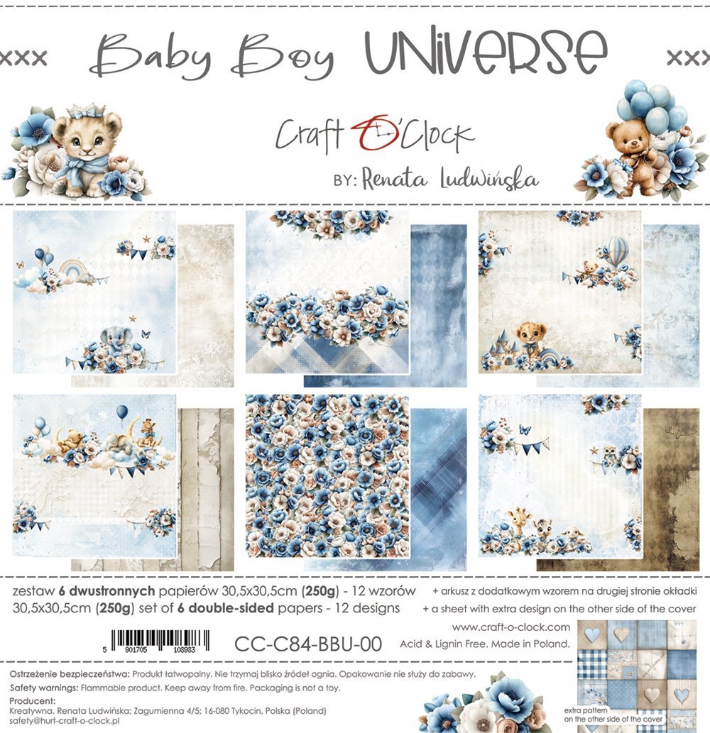 Baby Boy Universe 12x12 Main Papers