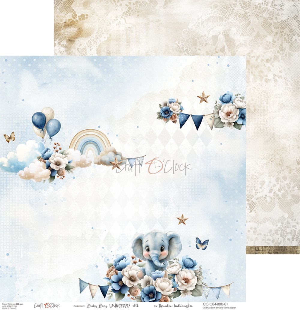Baby Boy Universe 12x12 Main Papers - Image 2