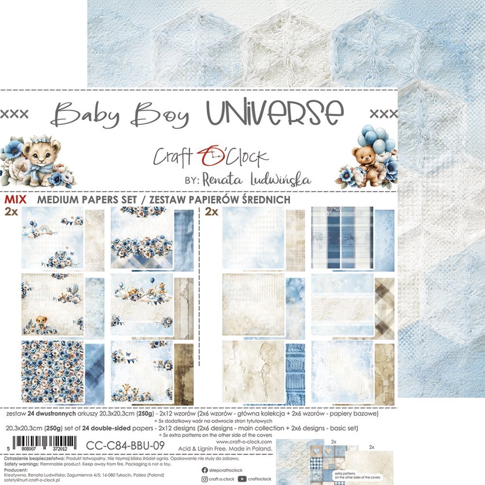 Baby Boy Universe 8x8 Mixed Set Papers - Image 16