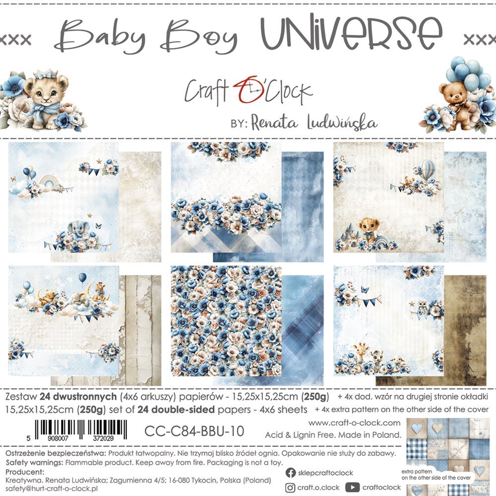 Baby Boy Universe 6x6 Main Papers