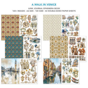 Alternative view of Ciao Bella Ephemera Book Venice A4 32/Pkg