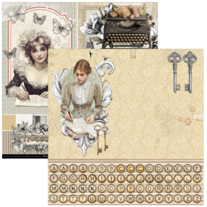 Alternative view of Ciao Bella Typographic Patterns Pad 12"x12" 8/Pkg