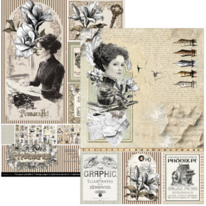 Alternative view of Ciao Bella Typographic Creative Pad A4 9/Pkg