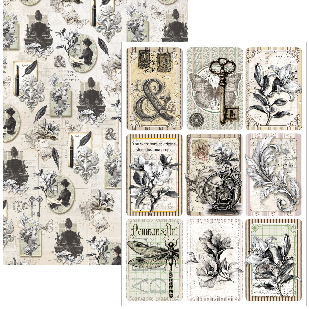 Ciao Bella Typographic Creative Pad A4 9/Pkg - Image 3
