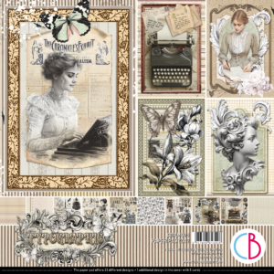 Ciao Bella Typographic Paper Pad 12"x12" 12/Pkg