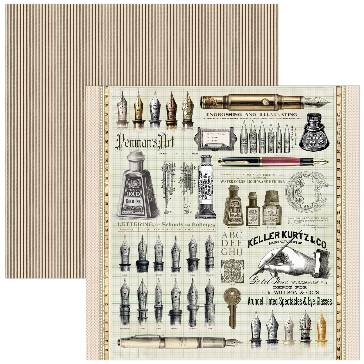 Ciao Bella Typographic Paper Pad 12"x12" 12/Pkg - Image 13