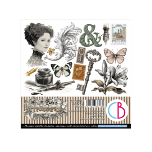 Ciao Bella Typographic Fussy Cut Pad 6"x6" 24/Pkg