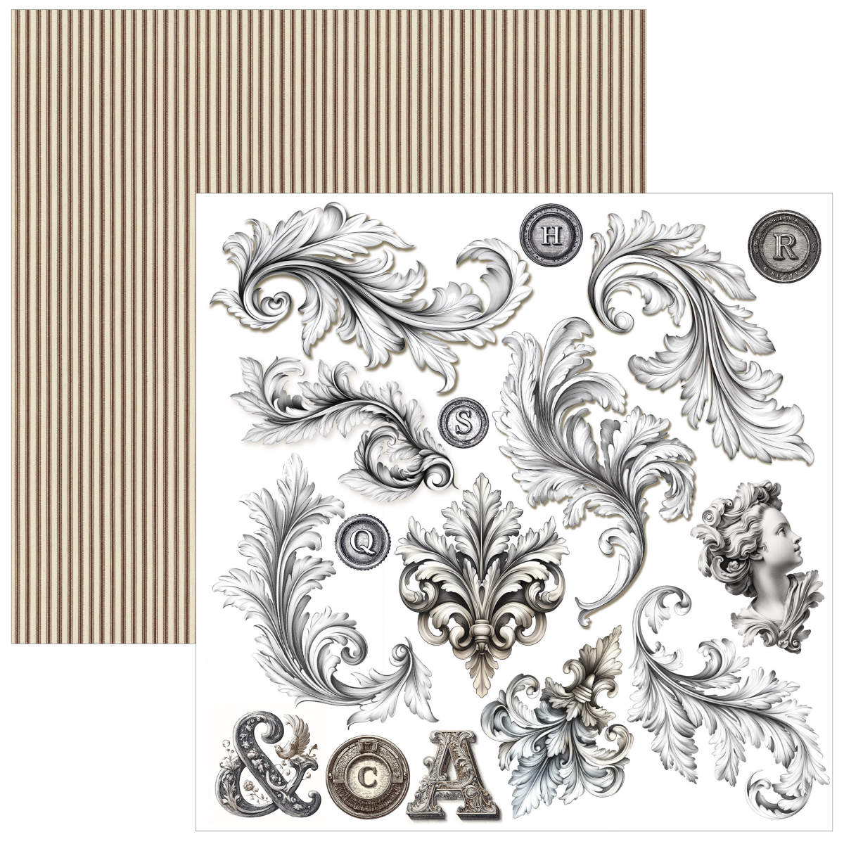 Ciao Bella Typographic Fussy Cut Pad 6"x6" 24/Pkg - Image 5