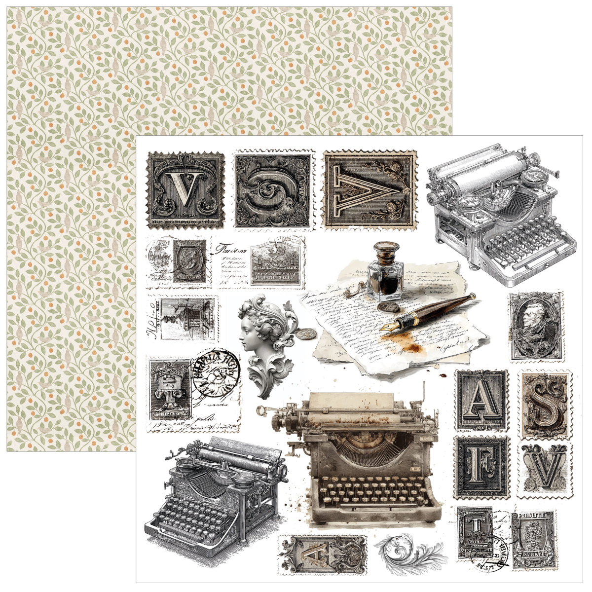 Ciao Bella Typographic Fussy Cut Pad 6"x6" 24/Pkg - Image 8