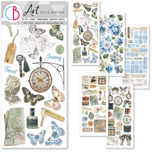 Ciao Bella Eastern Journey Art Stickers transparent adhesive sheets 5/Pkg