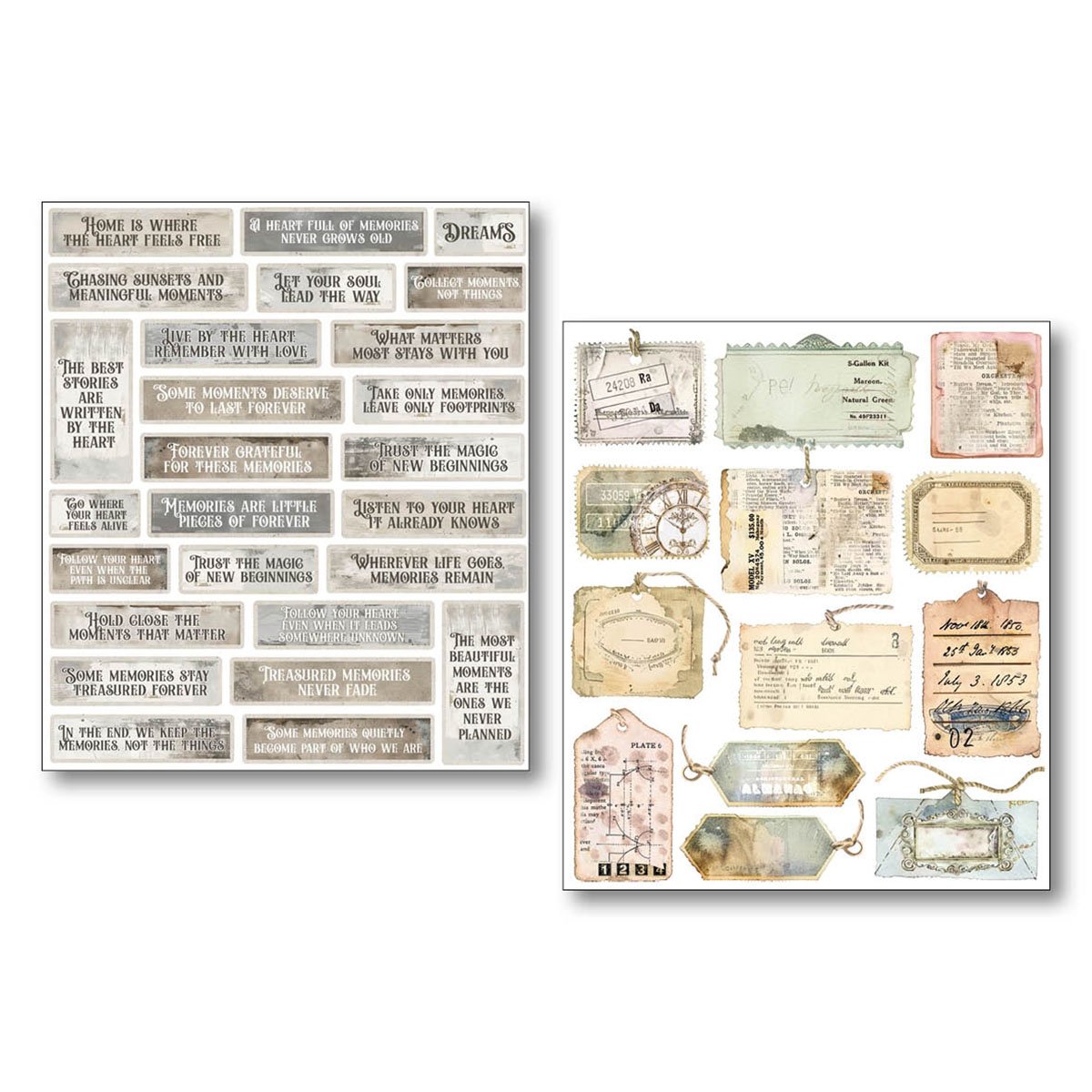 Ciao Bella Art Stickers - Lost in Time Pack of 10 - Image 3