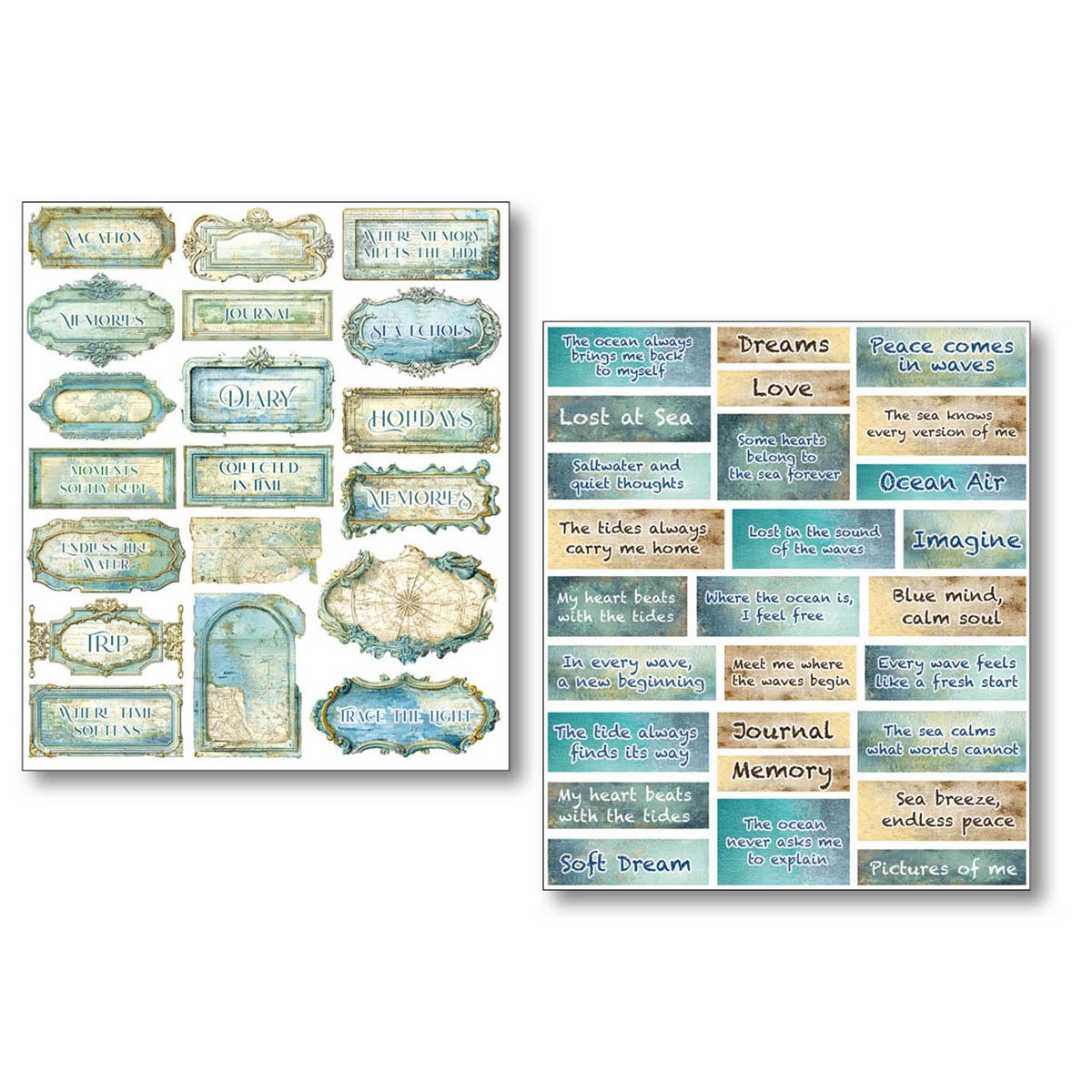 Ciao Bella Art Stickers - Edge of the Ocean Pack of 10 - Image 2