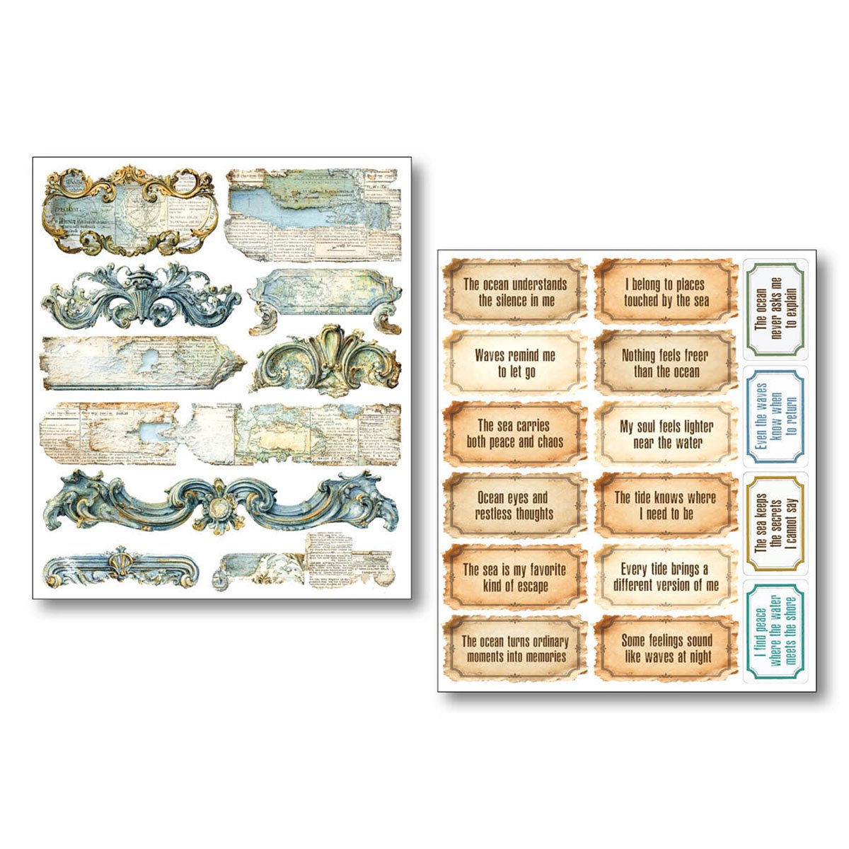 Ciao Bella Art Stickers - Edge of the Ocean Pack of 10 - Image 5