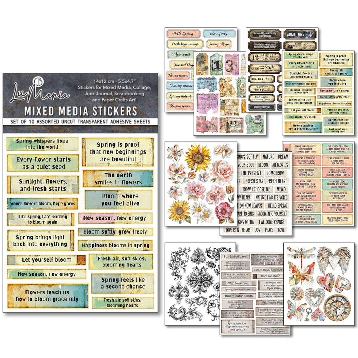 Ciao Bella Art Stickers - Sound of Spring Pack of 10