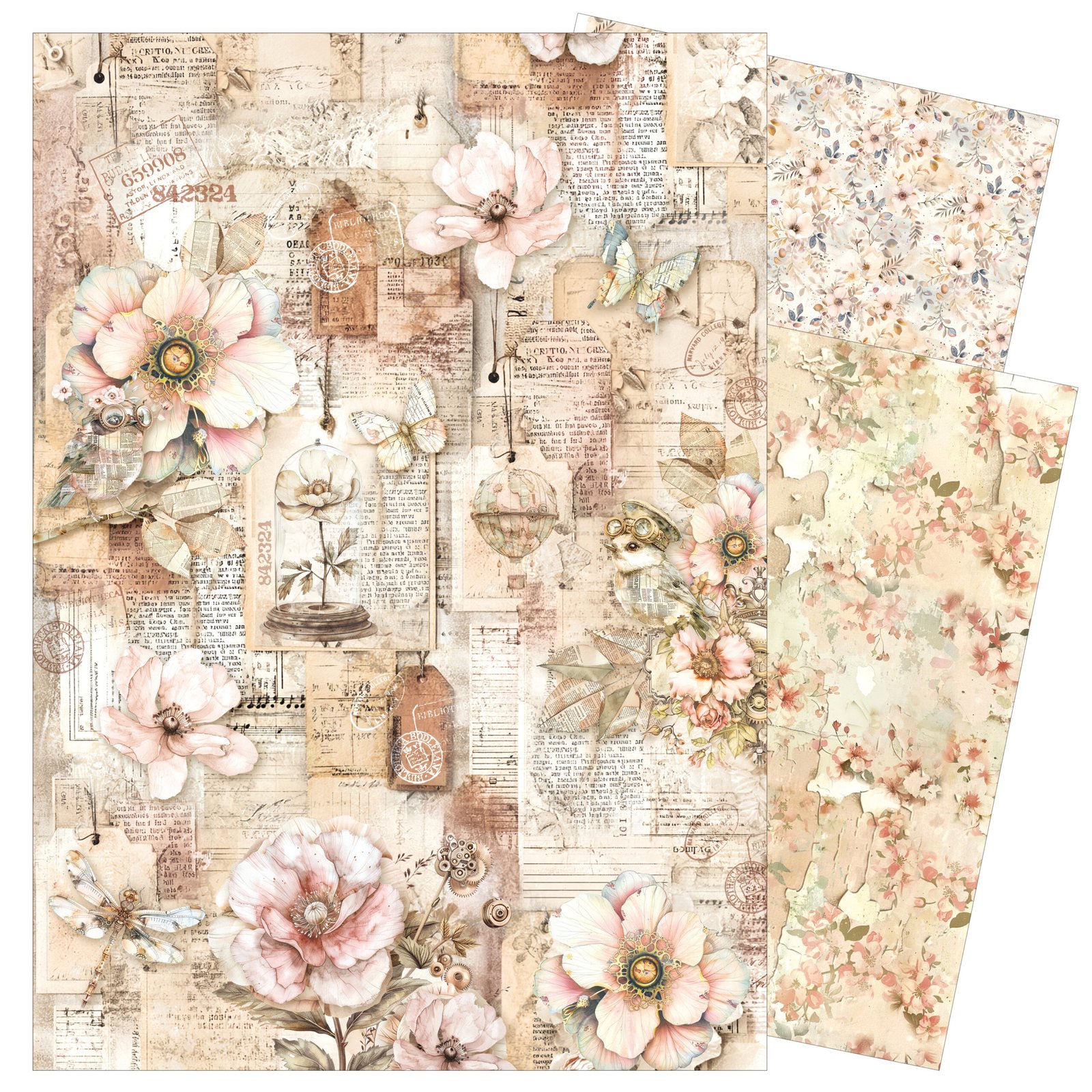 Ciao Bella Lost in Time A3 Rice Paper 3/pk