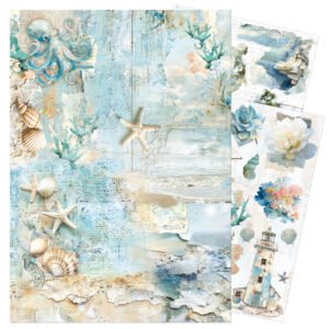 Ciao Bella Edge of the Ocean A3 Rice Paper 3/pk
