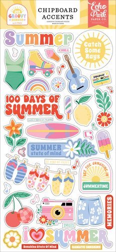 Echo Park Our Groovy Summer 6x13 Chipboard Accents