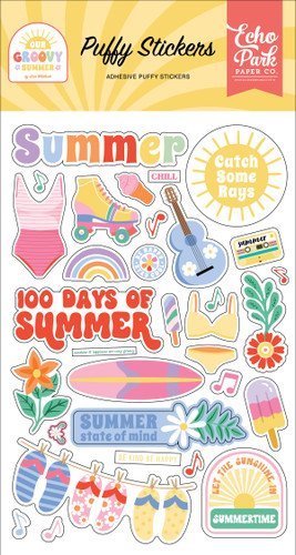 Echo Park Our Groovy Summer Puffy Stickers