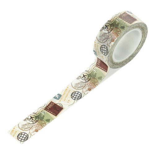 Echo Park It's Time to Travel Destination Stamps Washi Tape