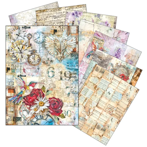 Ciao Bella Sound of Spring Rice Paper A5 MIXED 8/Pkg