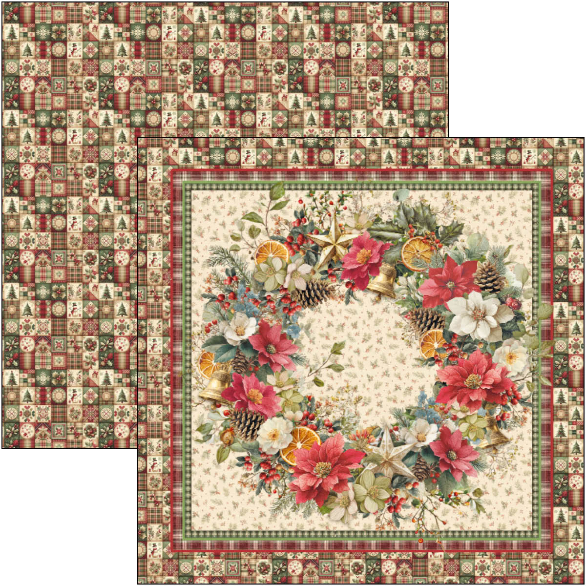 Merry & Bright Paper Pad 12"x12" 12/Pkg - Image 4