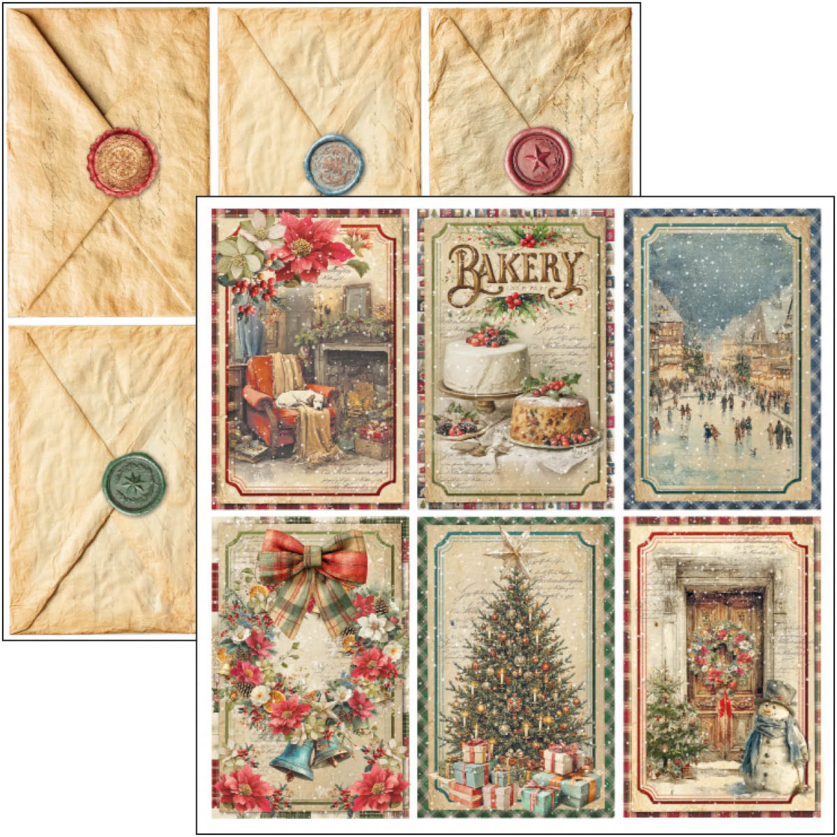 Merry & Bright Paper Pad 12"x12" 12/Pkg - Image 9