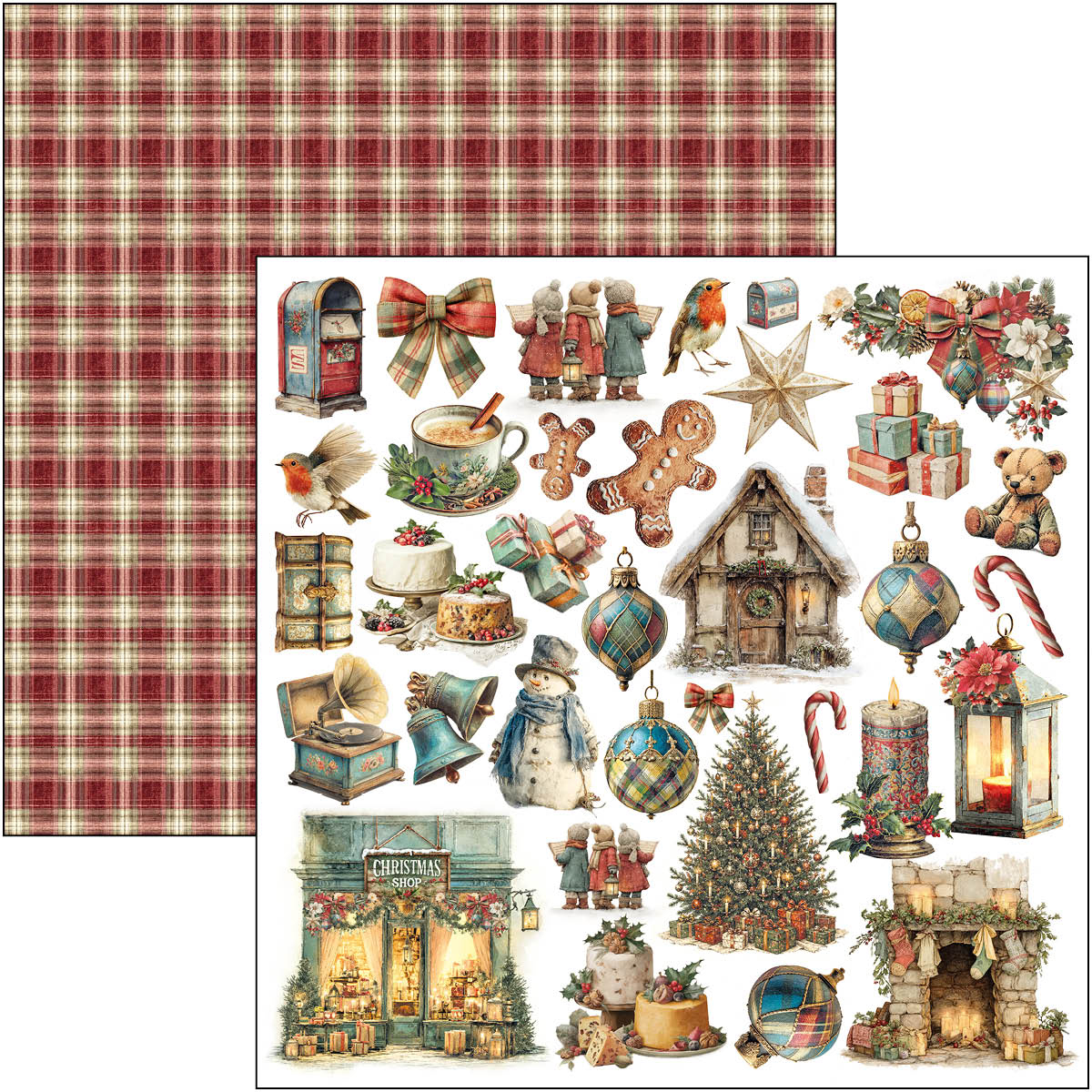 Merry & Bright Paper Pad 12"x12" 12/Pkg - Image 10